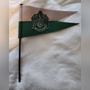 Slytherin House Pennant Flag - Green and Tan